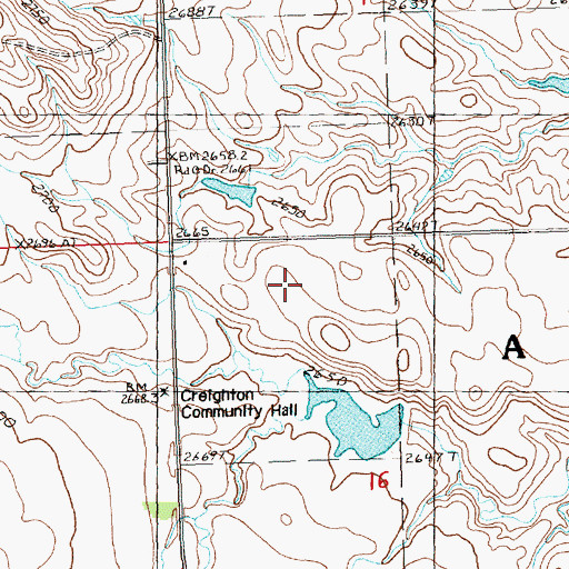 Topographic Map of Township of Ash, SD