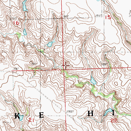 Topographic Map of Township of Lake Hill, SD