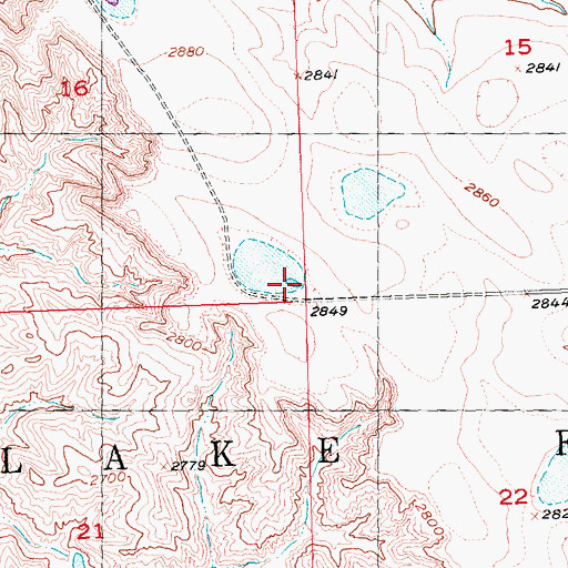 Topographic Map of Township of Lake Flat, SD