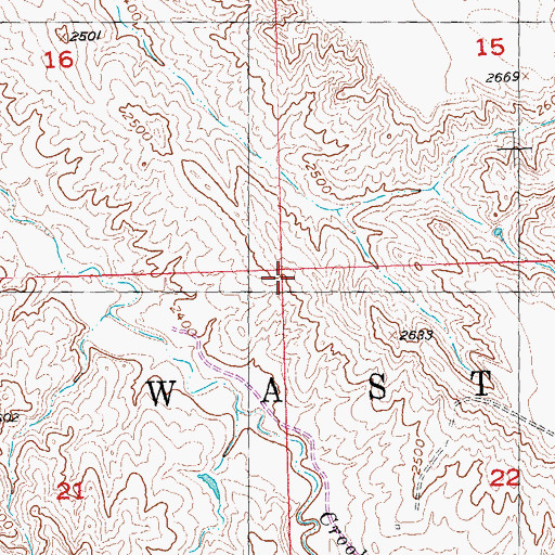 Topographic Map of Township of Wasta, SD