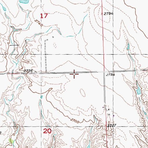 Topographic Map of Township of Owanka, SD