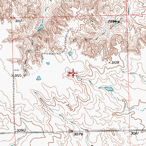 Topographic Map of Township of Underwood, SD