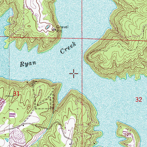 Topographic Map of Simpson Creek, AL