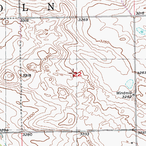 Topographic Map of Township of Lincoln, SD