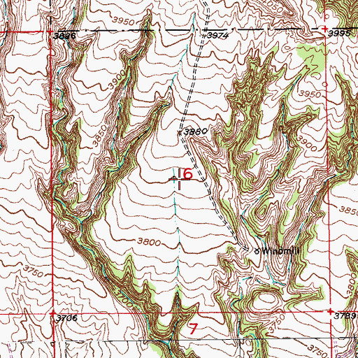Topographic Map of Township of Dudley, SD