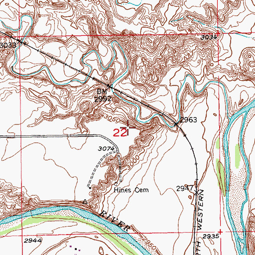 Topographic Map of Township of Beaver, SD