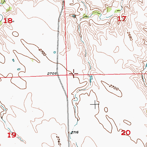 Topographic Map of Township of Lakeside, SD