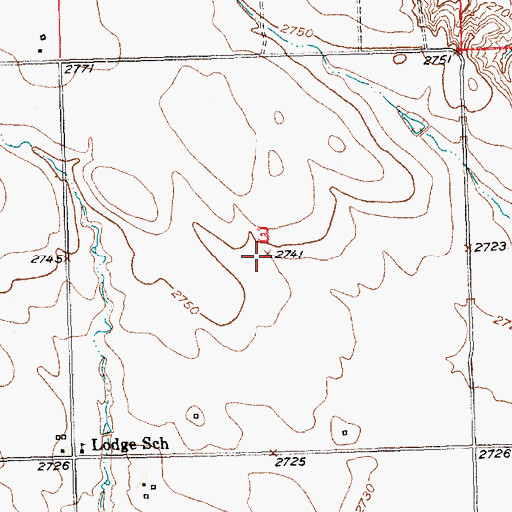 Topographic Map of Township of Cross, SD