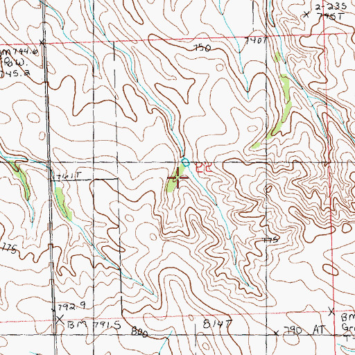 Topographic Map of Township of Harding, SD
