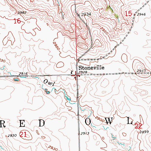 Topographic Map of Township of Upper Red Owl, SD