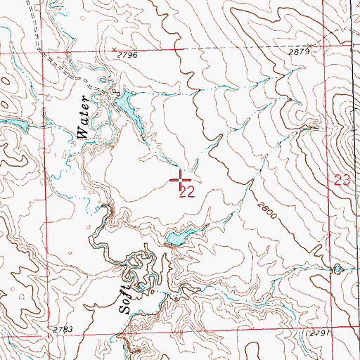 Topographic Map of Township of Soft Water, SD