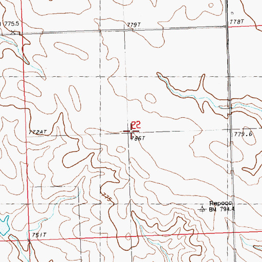 Topographic Map of Township of Cooper, SD
