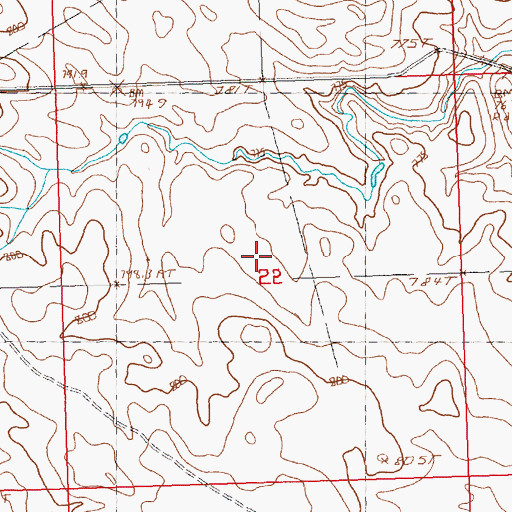 Topographic Map of Township of Enterprise, SD