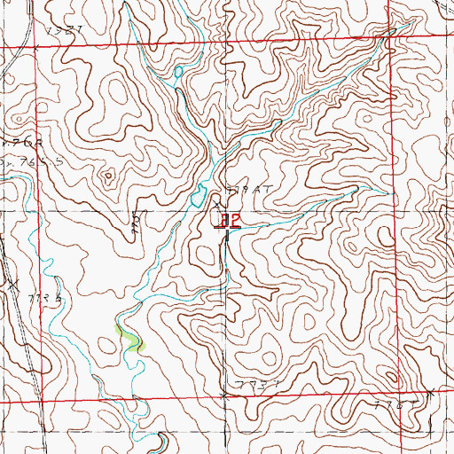 Topographic Map of Township of Tama, SD