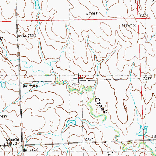 Topographic Map of Township of Ash, SD