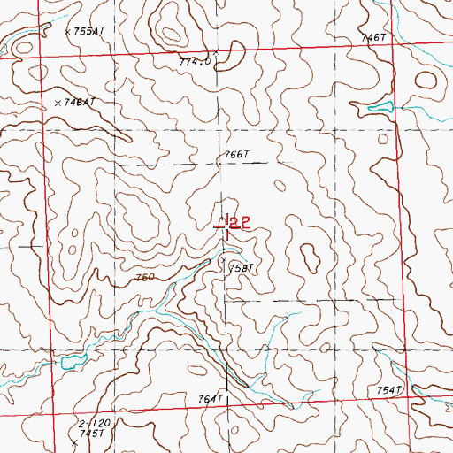 Topographic Map of Township of Stony Butte, SD