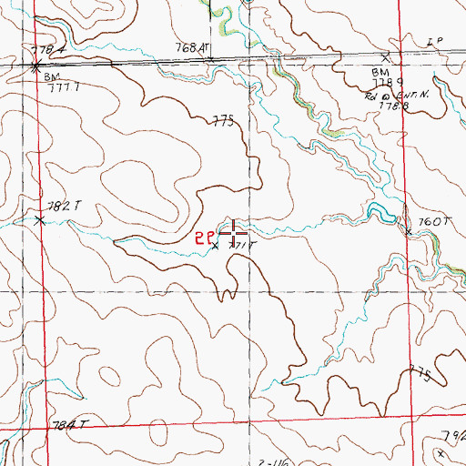 Topographic Map of Township of Avance, SD