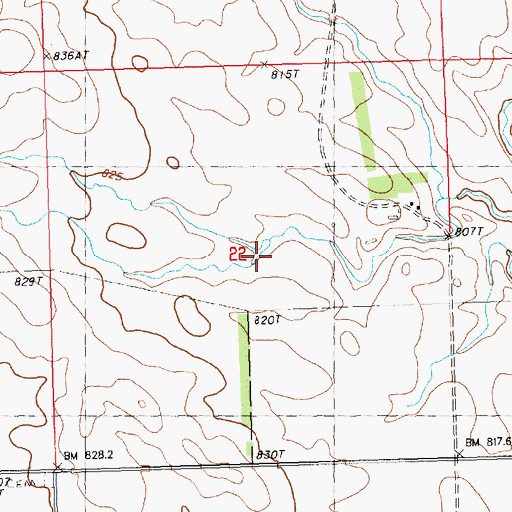 Topographic Map of Township of Pine, SD