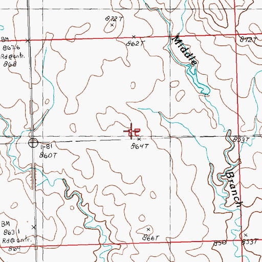 Topographic Map of Township of Horse Butte, SD