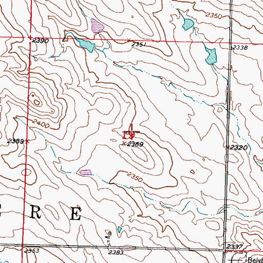 Topographic Map of Township of Belvidere, SD