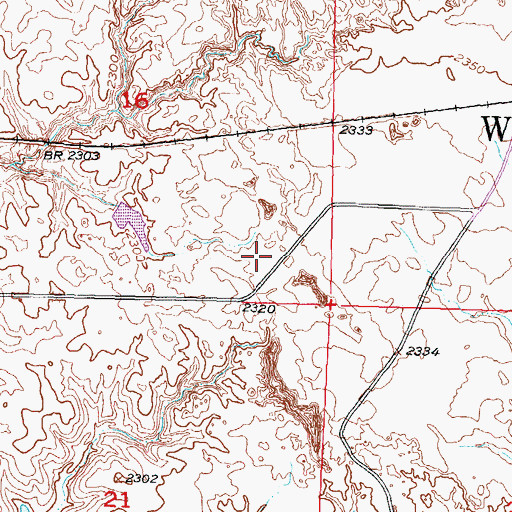 Topographic Map of Township of Wall, SD