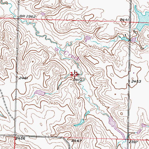 Topographic Map of Township of Kadoka, SD