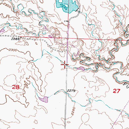 Topographic Map of Township of Weta, SD