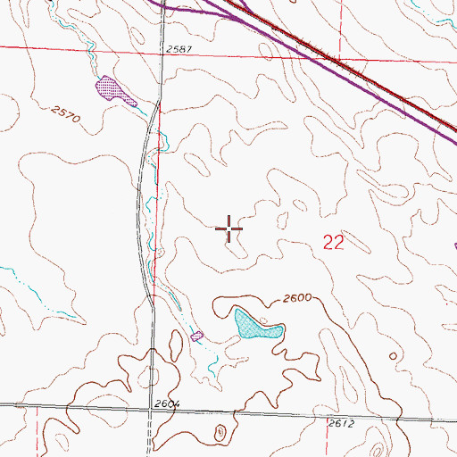 Topographic Map of Township of Cedar, SD