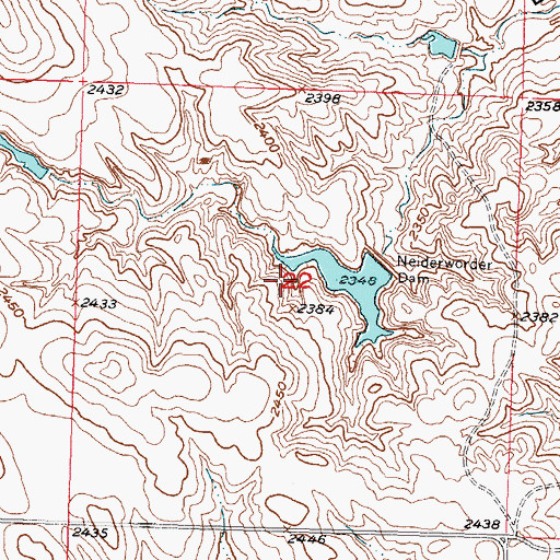 Topographic Map of Township of Brady, SD