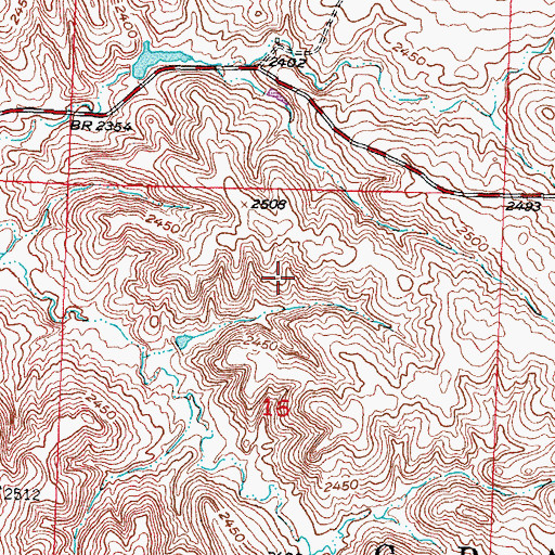 Topographic Map of Township of Grandview II, SD