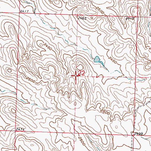 Topographic Map of Township of Riverside, SD