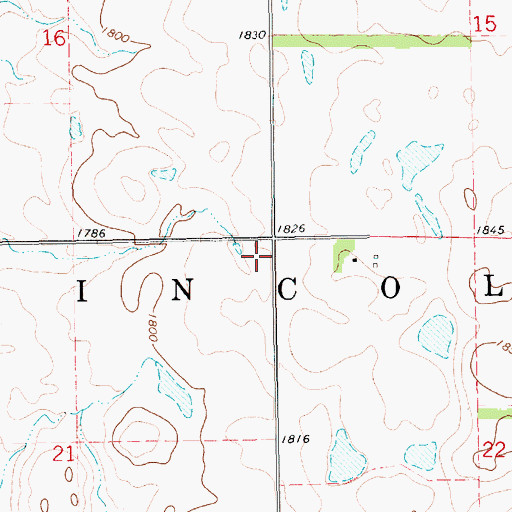 Topographic Map of Township of Lincoln, SD