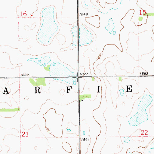 Topographic Map of Township of Garfield, SD