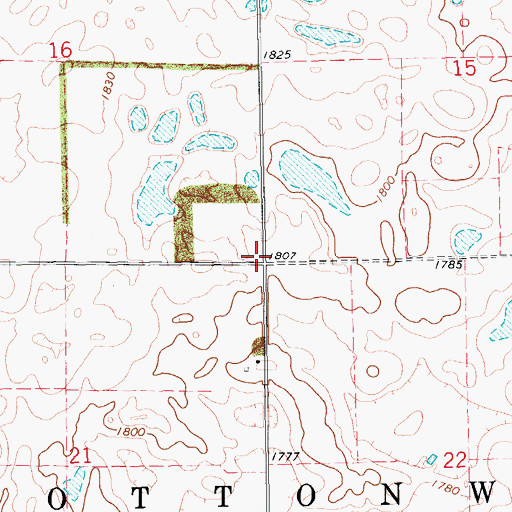 Topographic Map of Township of Cottonwood, SD