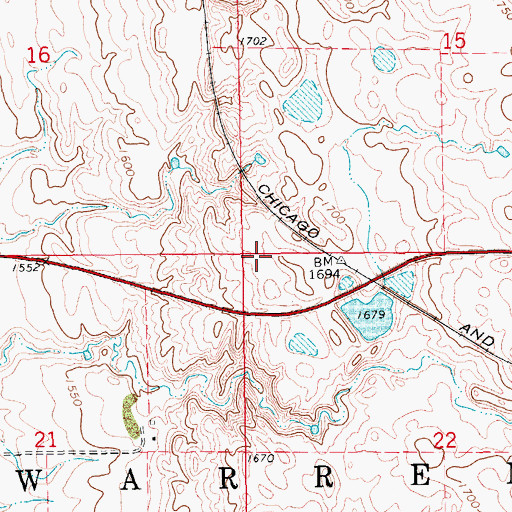 Topographic Map of Township of Warren, SD