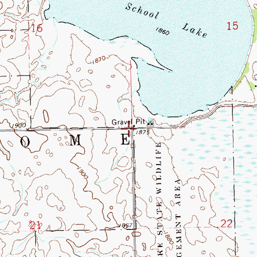 Topographic Map of Township of Rome, SD