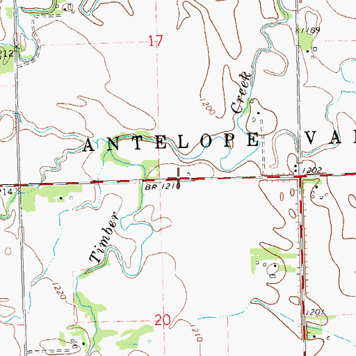 Topographic Map of Township of Antelope Valley, SD