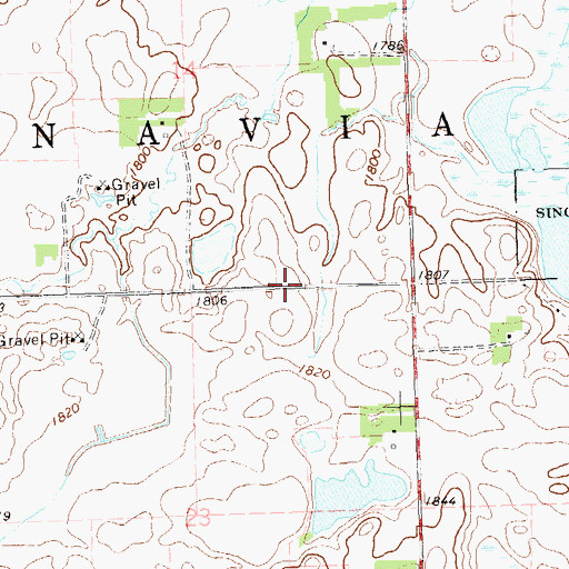 Topographic Map of Township of Scandinavia, SD