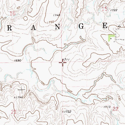 Topographic Map of Township of Grange, SD
