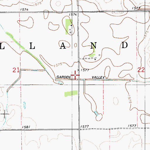 Topographic Map of Township of Holland, SD