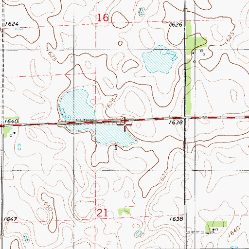 Topographic Map of Township of Iowa, SD