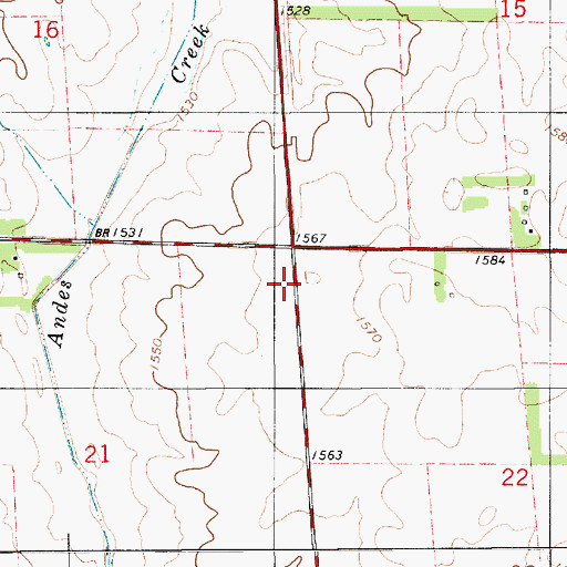 Topographic Map of Township of Grandview, SD