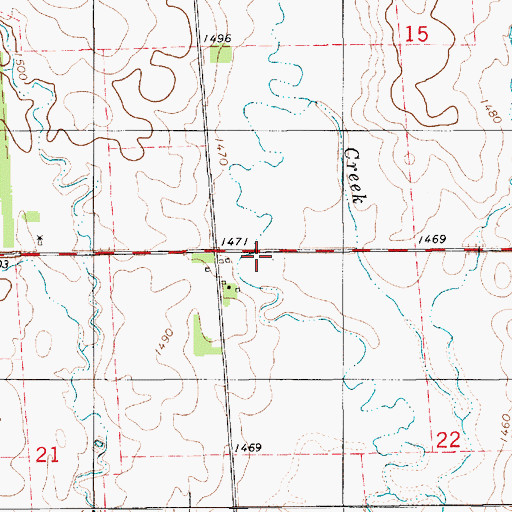 Topographic Map of Township of Valley, SD