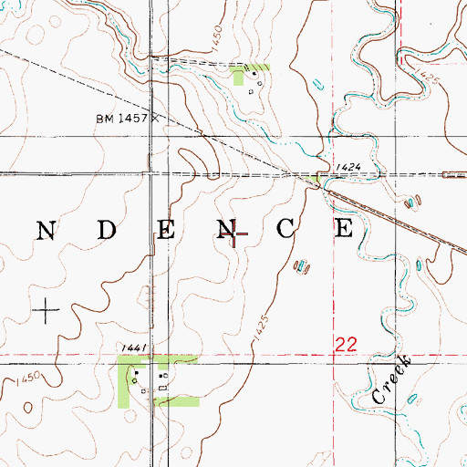 Topographic Map of Township of Independence, SD