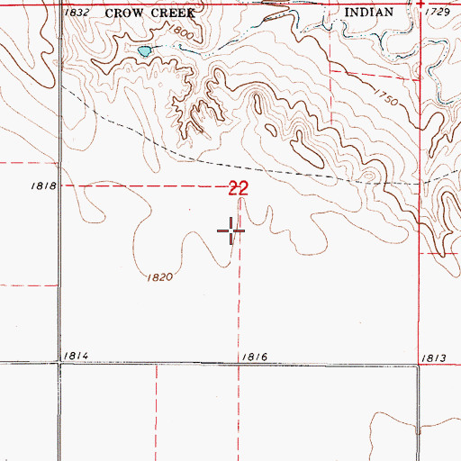 Topographic Map of Township of Convent, SD