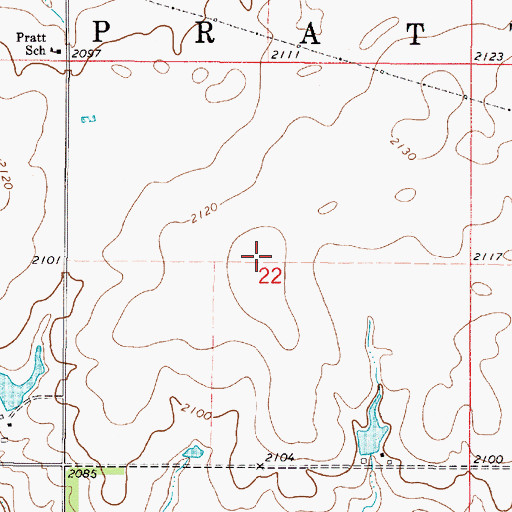 Topographic Map of Township of Pratt, SD