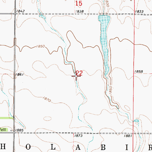 Topographic Map of Township of Holabird, SD