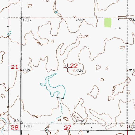 Topographic Map of Township of Eden, SD