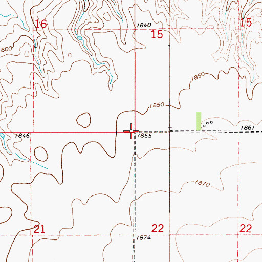 Topographic Map of Township of Pleasant Valley, SD