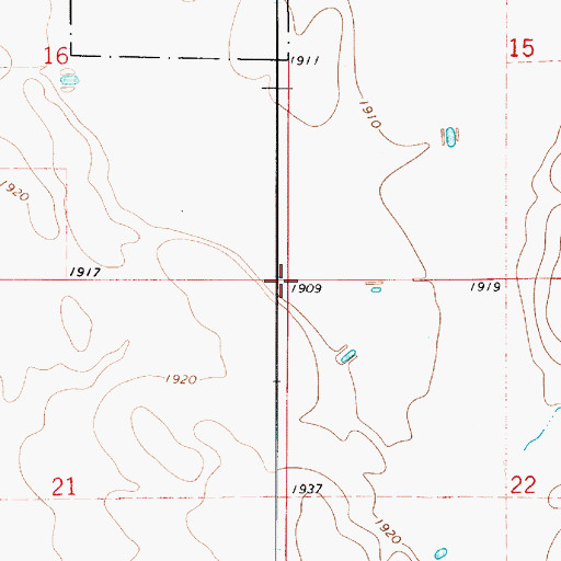 Topographic Map of Township of Glendale, SD